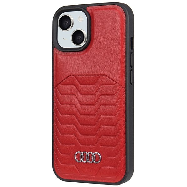 Audi Synthetic Leather MagSafe iPhone 15 Plus / 14 Plus 6.7" czerwony/red